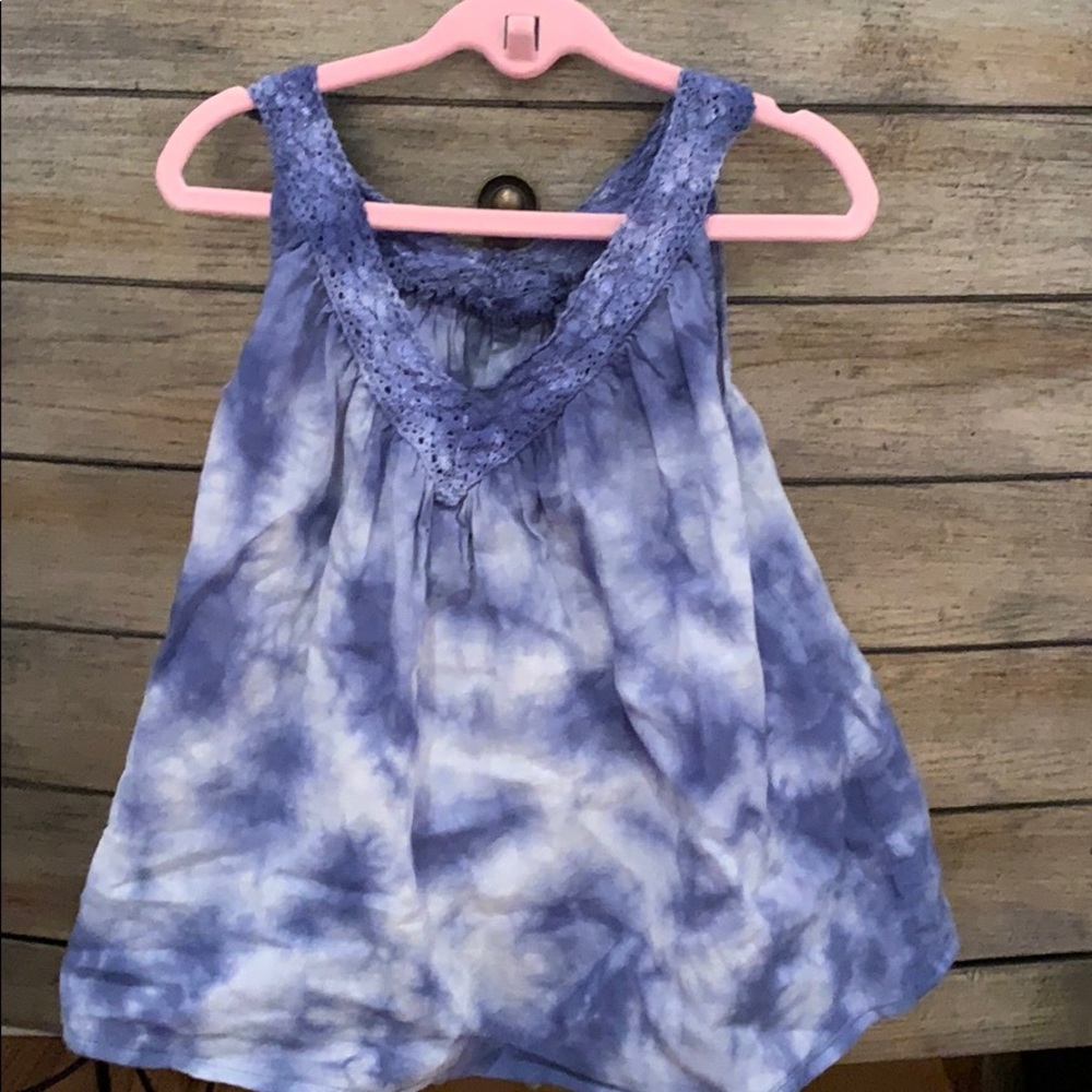 Baby girl blue tie dye dress